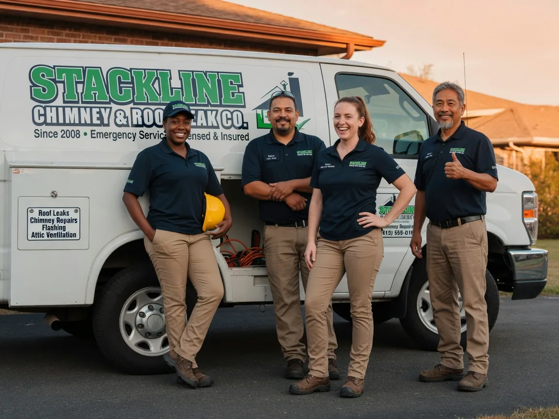 Chimney flashing repair company in Oak City, NC